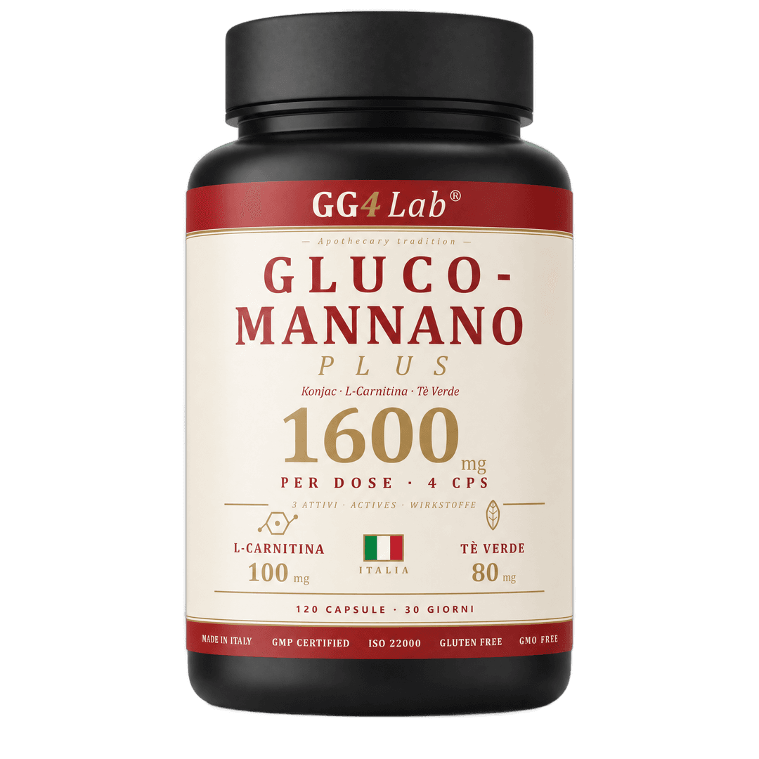 Flacone di Glucomannano Plus GG4Lab da 120 capsule