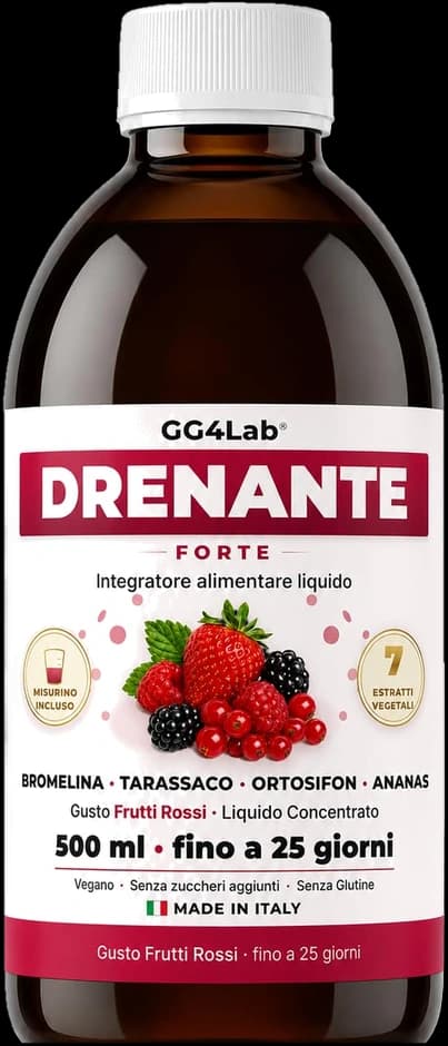 Drenante Forte Liquido 500ml — Frutti Rossi