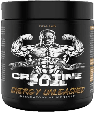Barattolo di Pre-Workout Creatine Fuel GG4Lab da 300 grammi
