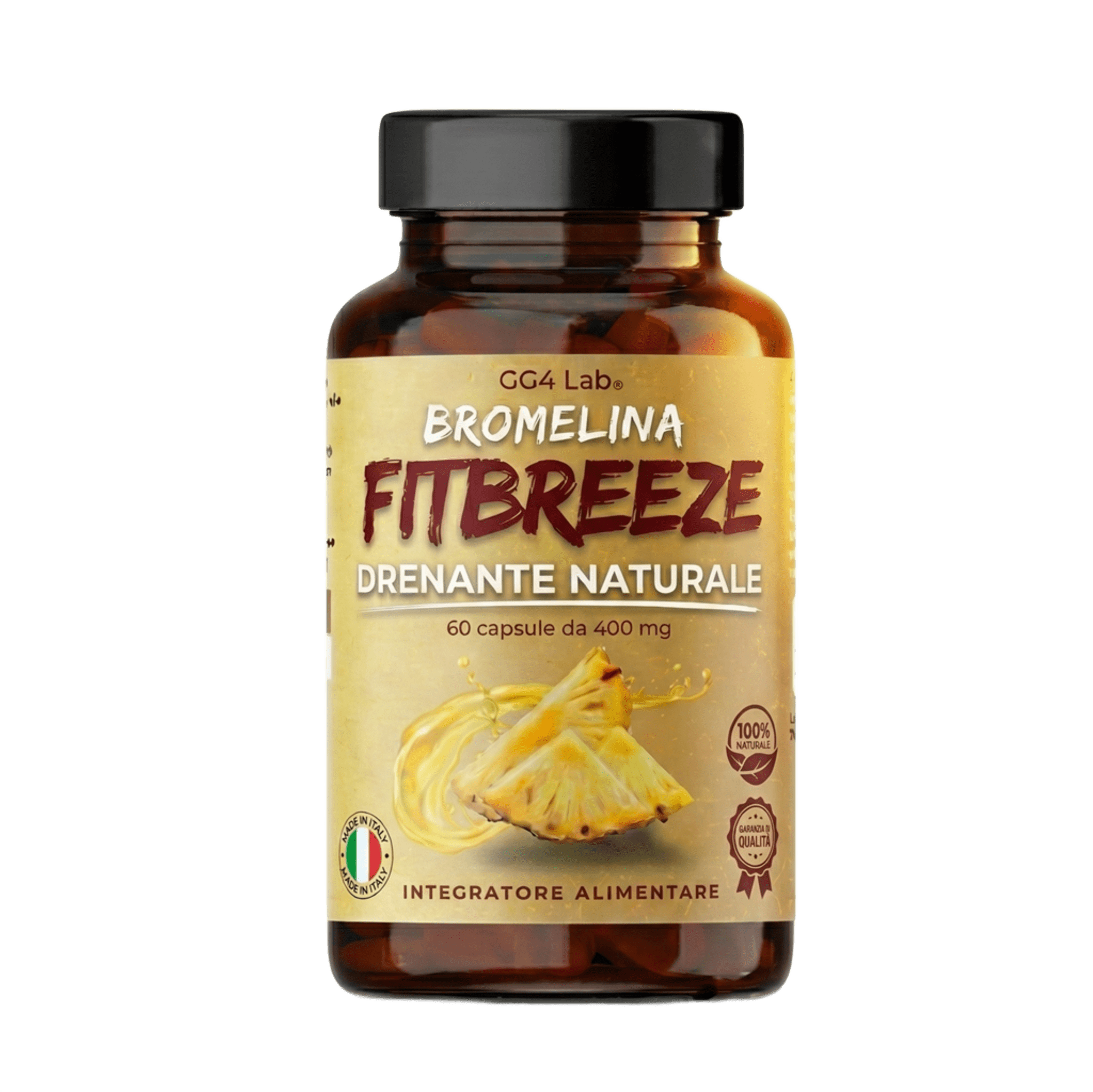 GG4Lab Bromelina 2500 GDU 60 capsule — Made in Italy GMP